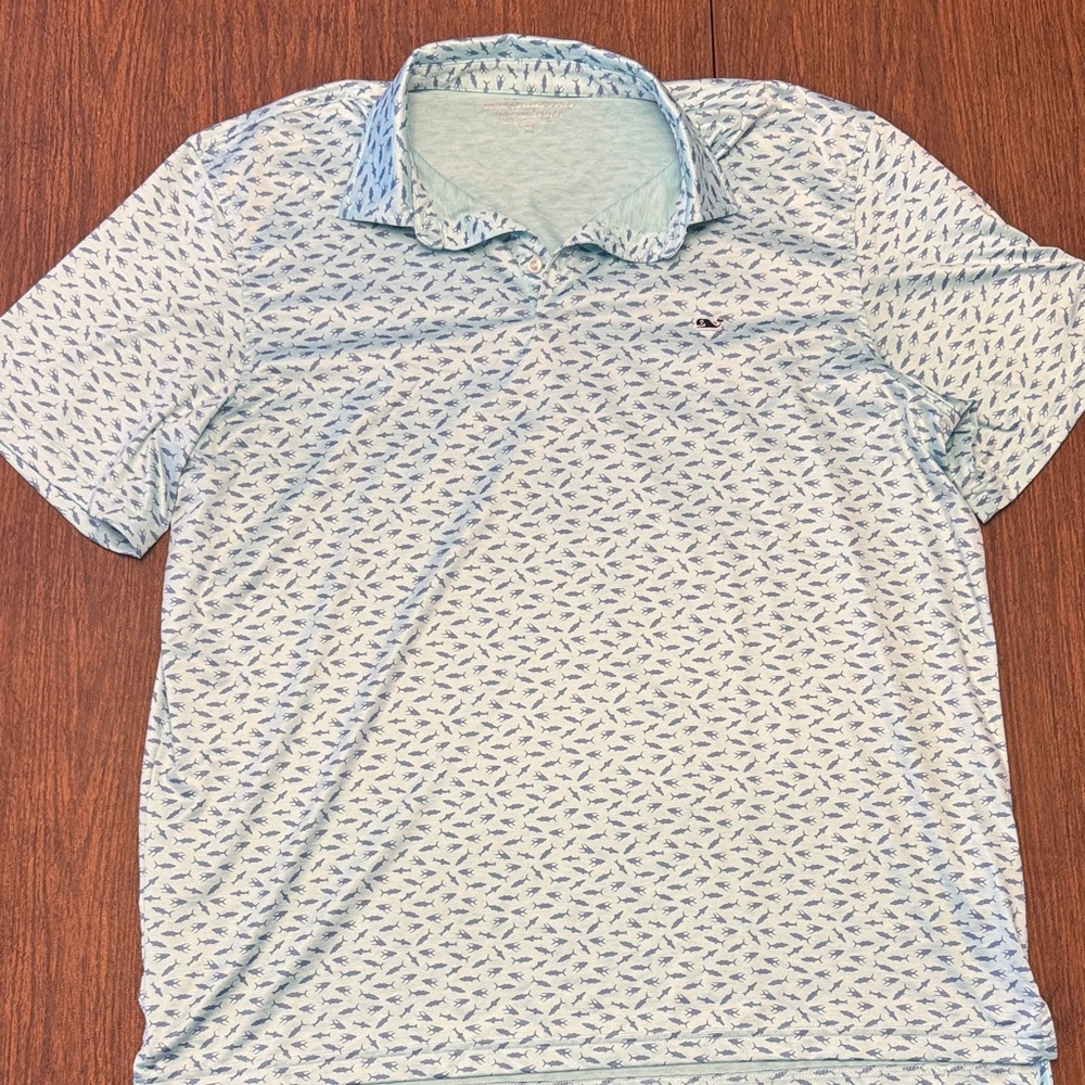 Men's Light Blue Patterned Shirt